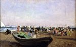 Valencia Beach, Fisherwomen by Joaquin Sorolla Y Bastida - Hand-Painted Oil Painting on Canvas Supply