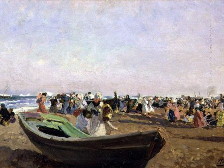 Valencia Beach, Fisherwomen by Joaquin Sorolla Y Bastida - Hand-Painted Oil Painting on Canvas Supply