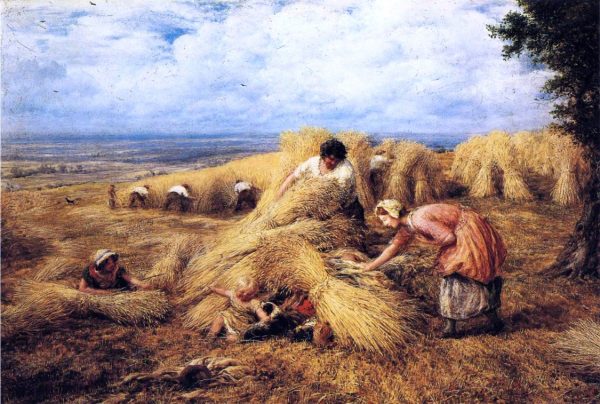 The Harvest Cradle by John Linnell - Hand-Painted Oil Painting on Canvas For Sale