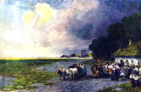 Wedding in the Ukraine by Ivan Constantinovich Aivazovsky - Hand-Painted Oil Painting on Canvas Supply