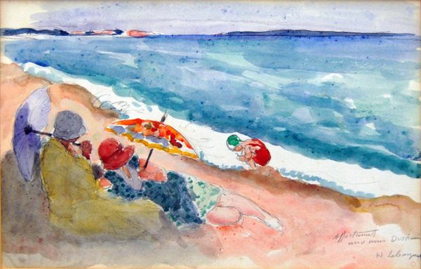 Young Women by the Sea by Henri Lebasque - Hand-Painted Oil Painting on Canvas Supply