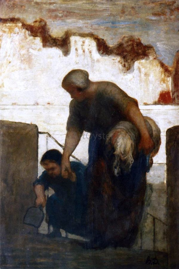 The Washerwoman by Honore Daumier - Hand-Painted Oil Painting on Canvas Supply