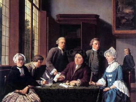 The Marriage Contract by II Jan Horemans - Hand-Painted Oil Painting on Canvas Cheap