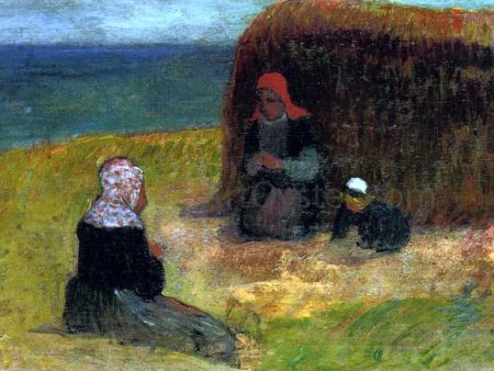 A Breton Women with Haystack by Henri Moret - Hand-Painted Oil Painting on Canvas Online Hot Sale