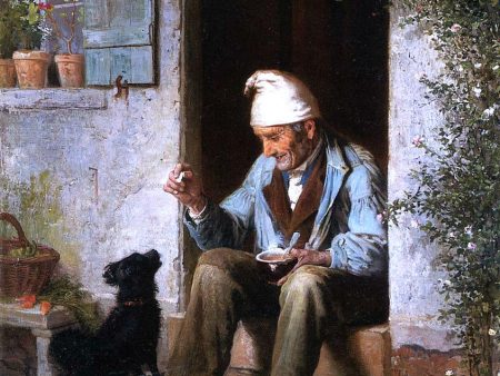 The Little Beggar by James Wells Champney - Hand-Painted Oil Painting on Canvas Discount