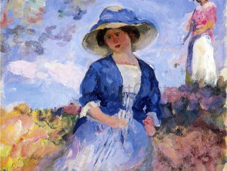 Two Young Women in the Field by Henri Lebasque - Hand-Painted Oil Painting on Canvas Supply