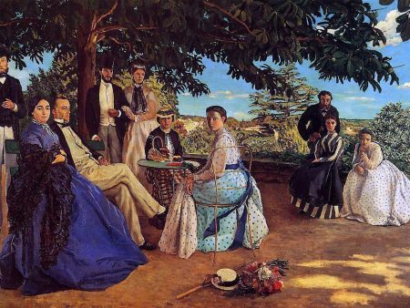 The Family Gathering by Jean Frederic Bazille - Hand-Painted Oil Painting on Canvas For Discount