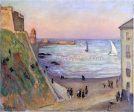 The port at Collioure by Henri Lebasque - Hand-Painted Oil Painting on Canvas Online Sale