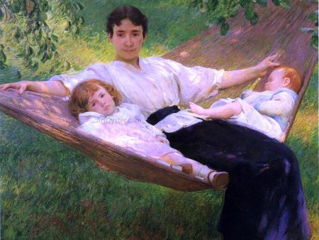 The Hammock by Joseph DeCamp - Hand-Painted Oil Painting on Canvas Sale