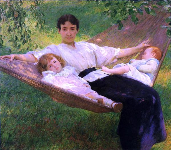 The Hammock by Joseph DeCamp - Hand-Painted Oil Painting on Canvas Sale