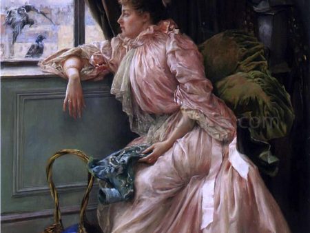 Room with a View by Julius LeBlanc Stewart - Hand-Painted Oil Painting on Canvas Fashion