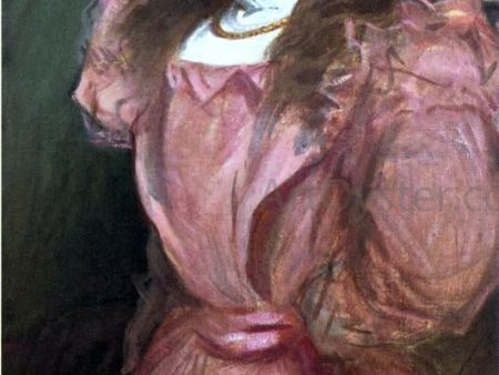 Young Girl in Rose (also known as Portrait of Eleanora Randolph Sears) by John White Alexander - Hand-Painted Oil Painting on Canvas For Cheap