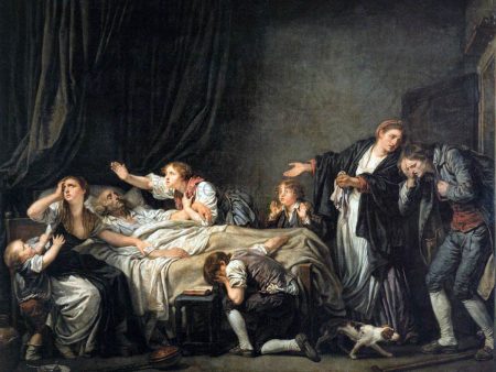 The Father s Curse: The Son Punished by Jean Baptiste Greuze - Hand-Painted Oil Painting on Canvas For Sale