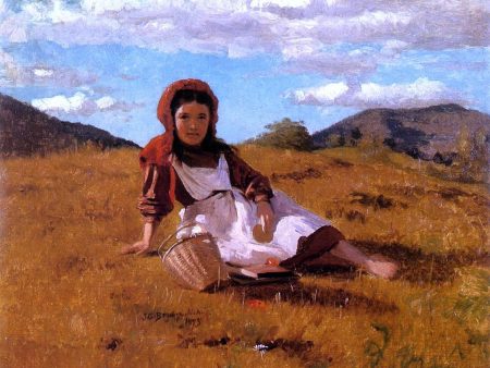 The Picnic Basket by John George Brown - Hand-Painted Oil Painting on Canvas Online Hot Sale