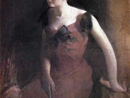 Woman in a Red Dress by John White Alexander - Hand-Painted Oil Painting on Canvas Online Hot Sale