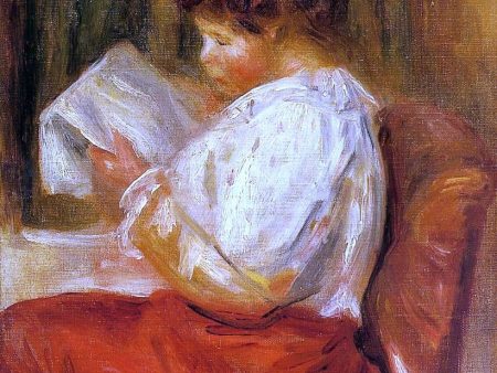 The Little Reader by Pierre Auguste Renoir - Hand-Painted Oil Painting on Canvas Discount