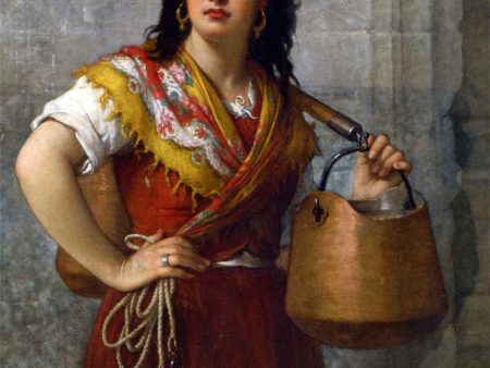 The Water Carrier by Jules Salles-Wagner - Hand-Painted Oil Painting on Canvas Fashion