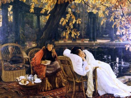 A Convalescent by James Tissot - Hand-Painted Oil Painting on Canvas For Discount