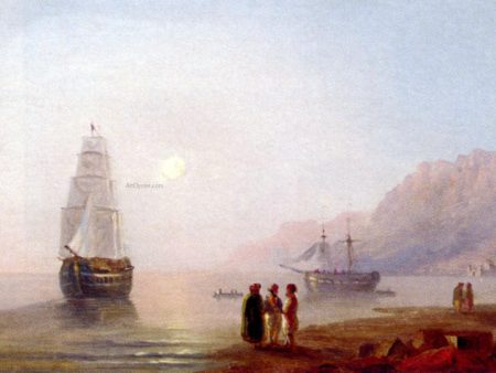 A Conversation On The Shore, Dusk by Ivan Constantinovich Aivazovsky - Hand-Painted Oil Painting on Canvas Sale