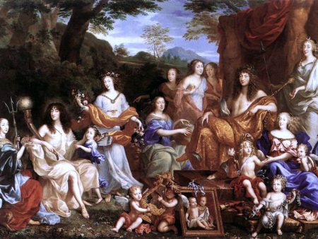 The Family of Louis XIV by Jean Nocret - Hand-Painted Oil Painting on Canvas For Discount