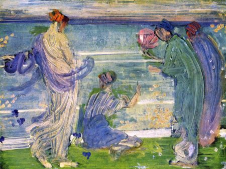 Variations in Blue and Green by James McNeill Whistler - Hand-Painted Oil Painting on Canvas For Sale