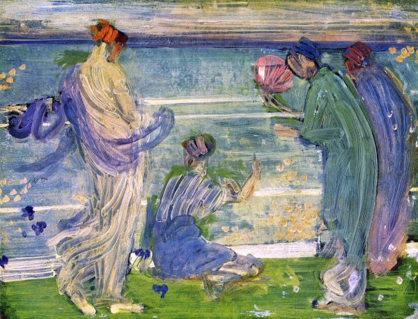 Variations in Blue and Green by James McNeill Whistler - Hand-Painted Oil Painting on Canvas For Sale