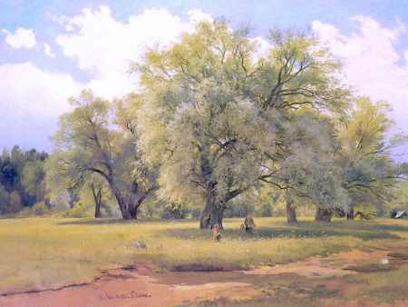 Willows Alight a Sun by Ivan Ivanovich Shishkin - Hand-Painted Oil Painting on Canvas Online