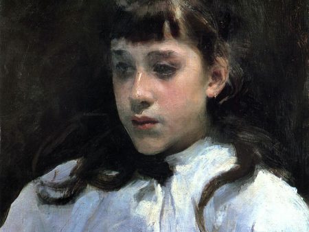 Young Girl Wearing a White Muslin Blouse by John Singer Sargent - Hand-Painted Oil Painting on Canvas Fashion