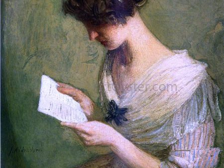 The Letter by Julian Alden Weir - Hand-Painted Oil Painting on Canvas For Discount