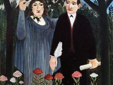 The Muse Inspiring the Poet by Henri Rousseau - Hand-Painted Oil Painting on Canvas Discount