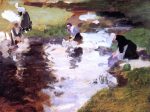 Washerwomen by John Singer Sargent - Hand-Painted Oil Painting on Canvas Supply