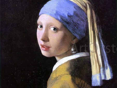 A Girl with a Pearl Earring by Johannes Vermeer - Hand-Painted Oil Painting on Canvas For Discount