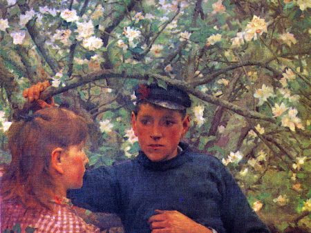 The Promise by Henry Scott Tuke - Hand-Painted Oil Painting on Canvas Fashion