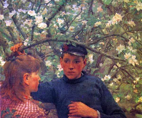 The Promise by Henry Scott Tuke - Hand-Painted Oil Painting on Canvas Fashion