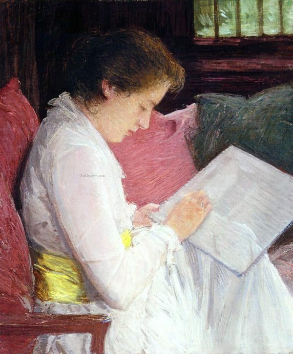 The Lace Maker by Julian Alden Weir - Hand-Painted Oil Painting on Canvas Online Hot Sale