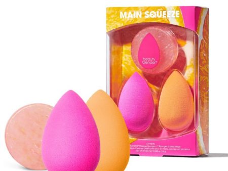 Makiažo kempinėlių rinkinys BeautyBlender Main Squeeze BB29027, rinkinį sudaro: makiažo kempinėlės x 2, muiliukas Hot on Sale