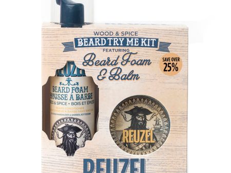 Reuzel Beard Try Me Kit: Wood & Spice Barzdos Putos 70ml+ Barzdos Balzamas 35g For Discount