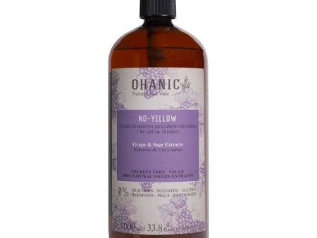 Geltonumą neutralizuojantis šampūnas šviesiems plaukams Ohanic No-Yellow Shampoo, 1000 ml OHAN04 on Sale