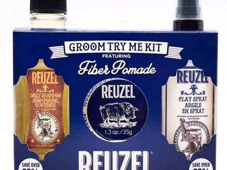 Reuzel Groom Try Me Kit - Fiber Plaukų Priežiūros Rinkinys Online Sale