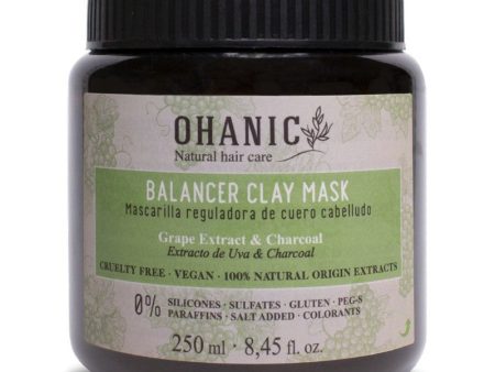 Kaukė riebiai galvos odai Ohanic Clay Balancer Mask, 250 ml OHAN20 Online Hot Sale