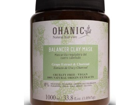 Kaukė riebiai galvos odai Ohanic Clay Balancer Mask, 1000 ml OHAN15 Fashion